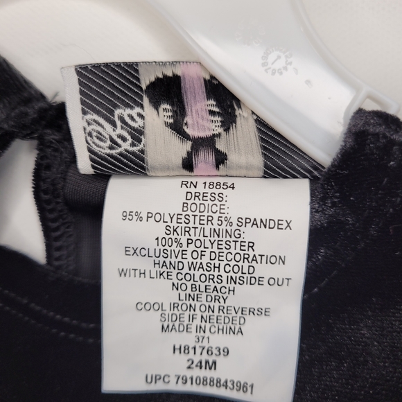 Rare Editions Beautiful Baby Girl Formal Velvet Lace Dress 24M - Picture 11 of 12